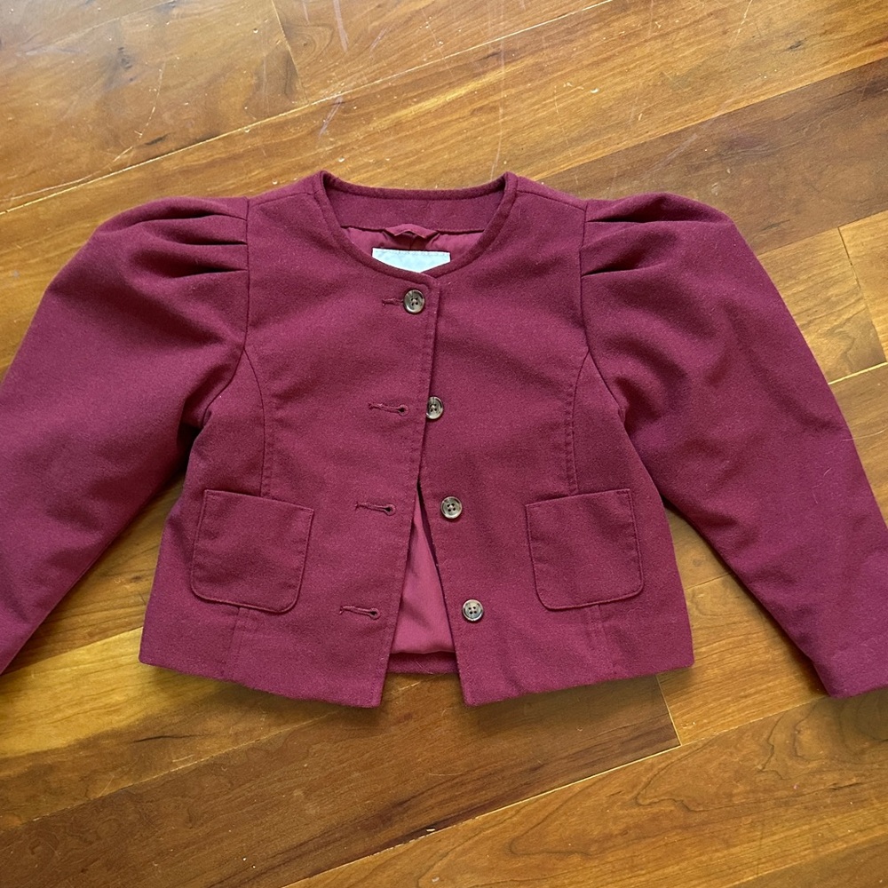 Janie and Jack Burgundy Kids Blazer